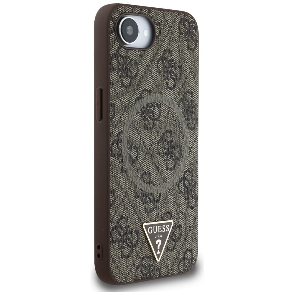Guess 4G Ring Triangle Logo MagSafe GUHMPSE4P4TDPW iPhone 16e hnědý - náhled 4