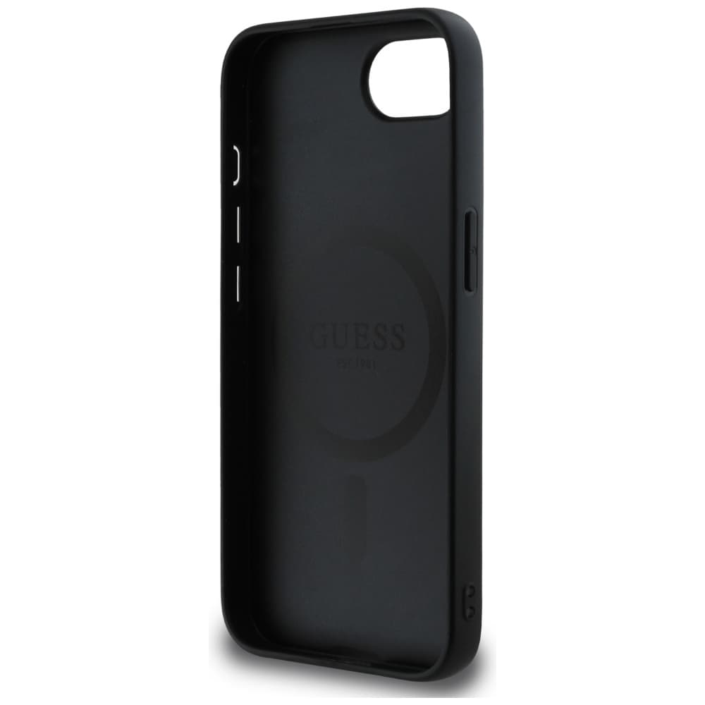 Guess 4G Ring Triangle Logo MagSafe GUHMPSE4P4TDPK iPhone 16e černá - náhled 4