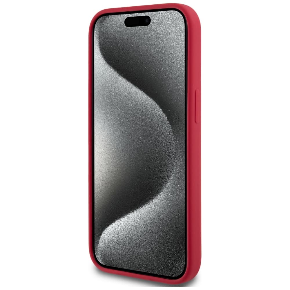 Karl Lagerfeld Silicone MagSafe pro iPhone 15 červená Karl&amp;Choupette - náhled 4