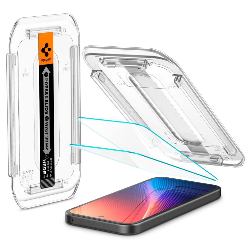 Spigen Glas.tR EZ-FIT (2 pack) Google Pixel 9a Čirý - náhled 4