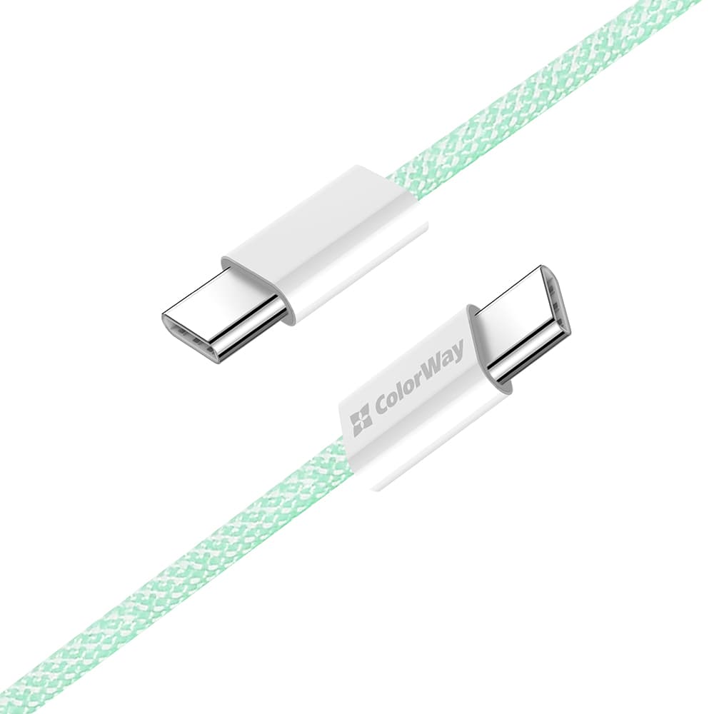 ColorWay Data Cable CW-CBPDCC061-G pro MacBook Pro Type-C na Type-C PD 60W 1m zelená - náhled 4