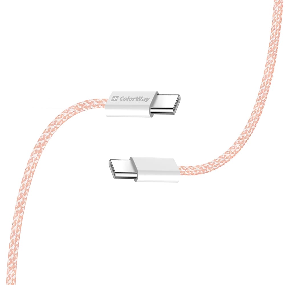 ColorWay Data Cable pro MacBook Pro Type-C na Type-C PD 60W 1m růžová - náhled 4