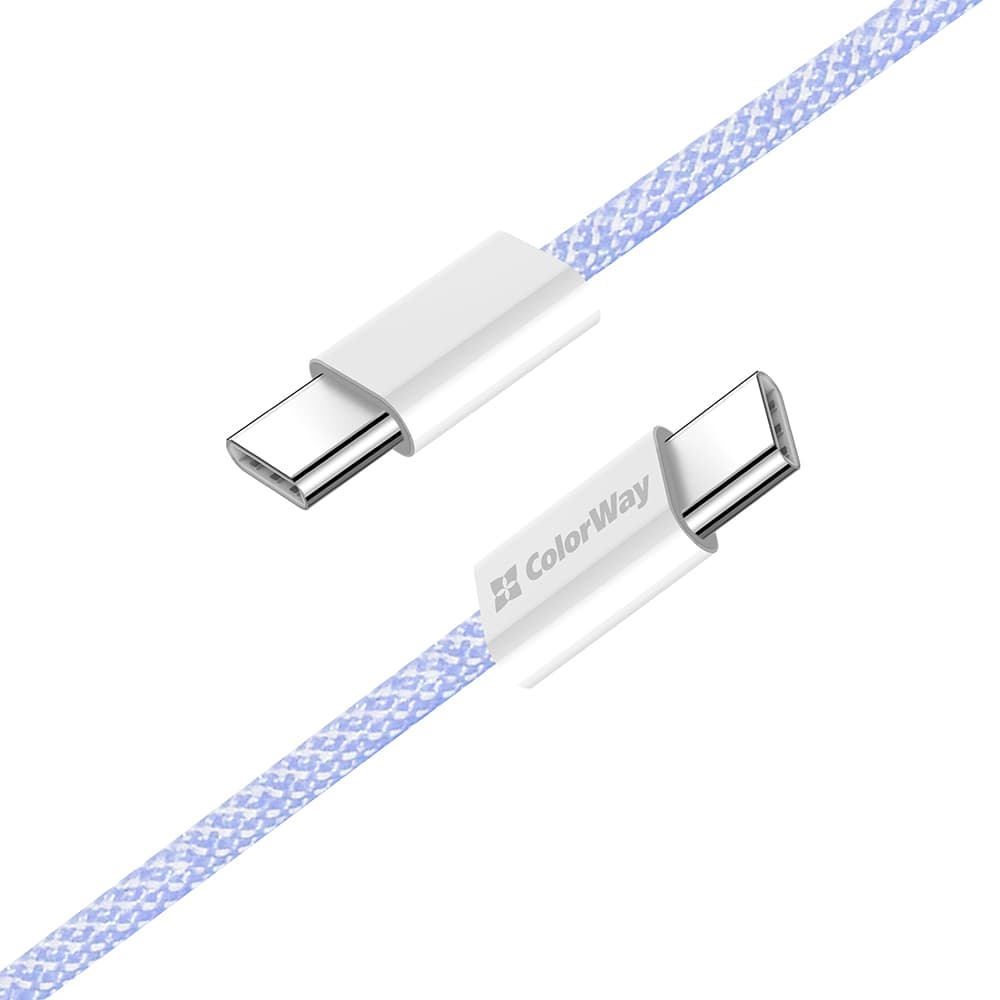 ColorWay Data Cable pro MacBook Pro Type-C na Type-C PD 60W 1m fialová - náhled 4