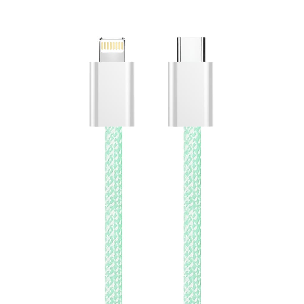 ColorWay Data Cable CW-CBPDCL061-G Type-C na Apple Lightning PD 27W 3A 480Mbps Nylon 1m zelená - náhled 4