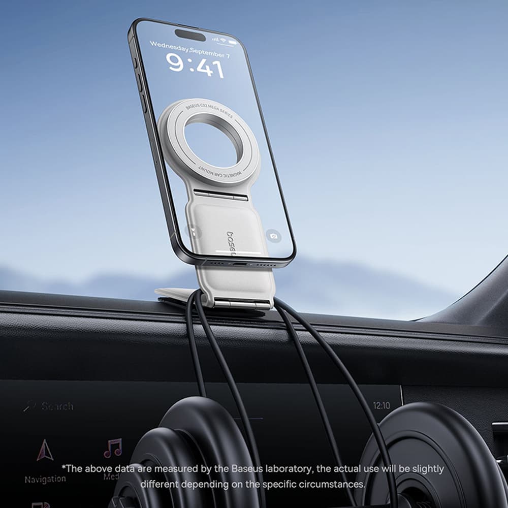 Baseus Car Holder PrimeTrip Series C02 PU kůže 360° 25N univerzální montáž černá - náhled 4