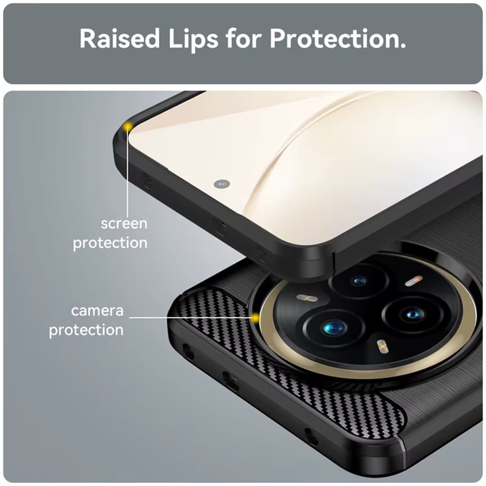 Pouzdro Techsuit Carbon Silicone pro Realme 14 Pro+ černé - náhled 4