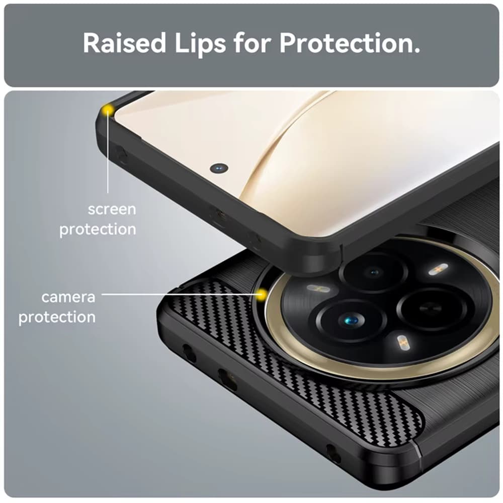 Pouzdro Techsuit Carbon Silicone pro Realme 14 Pro černé - náhled 4
