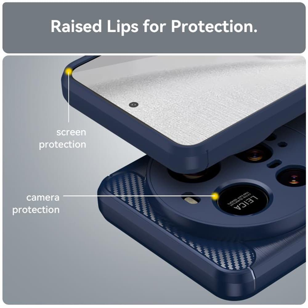 Pouzdro Techsuit Carbon Silicone pro Xiaomi 15 Ultra modré - náhled 4