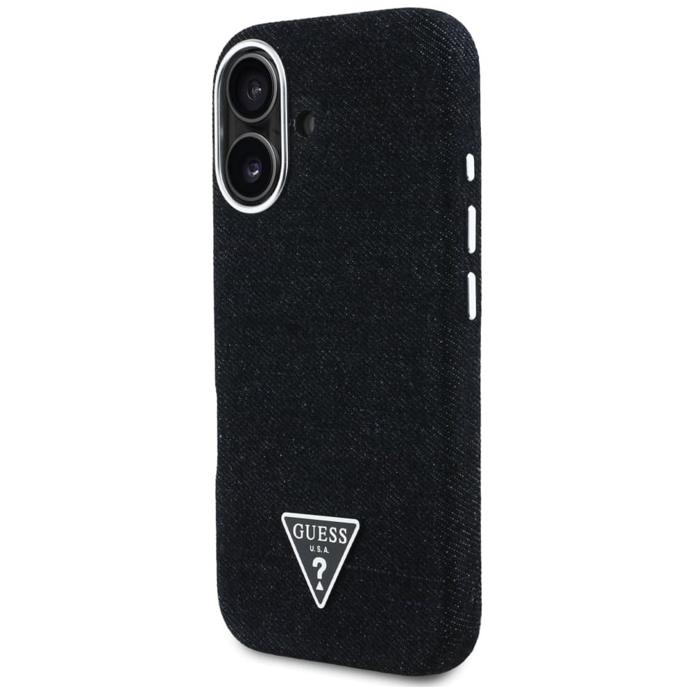 Guess Denim Triangle Logo MagSafe GUHMP16SRJFWTLK iPhone 16 černá - náhled 4