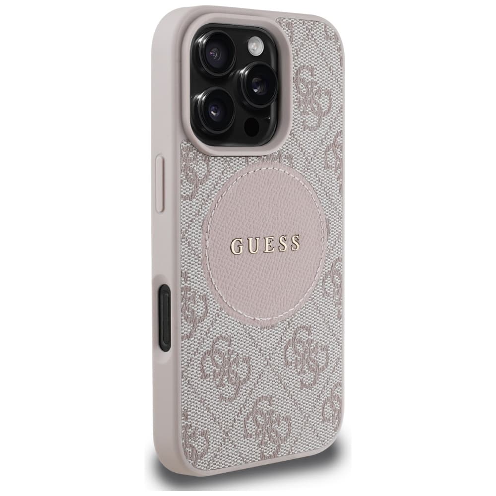 Guess 4G Circle Classic Logo MagSafe iPhone 16 Pro růžová - náhled 4
