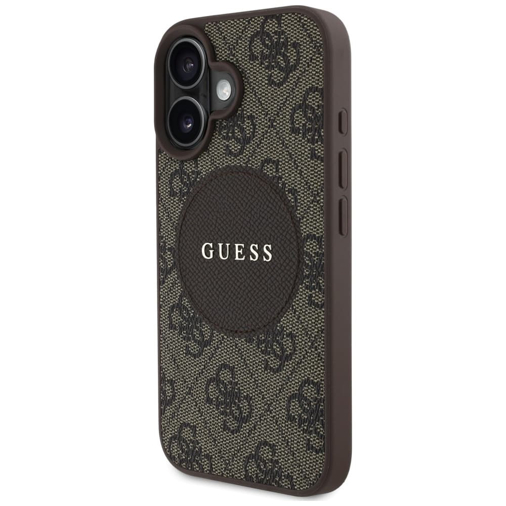 Guess 4G Circle Classic Logo MagSafe iPhone 16 Hnědá - náhled 4