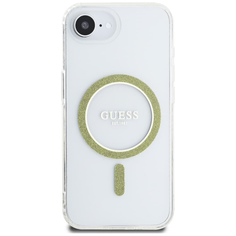 Guess IML Glitter Circle MagSafe GUHMPSE4HFGERET iPhone 16e průhledný - náhled 4