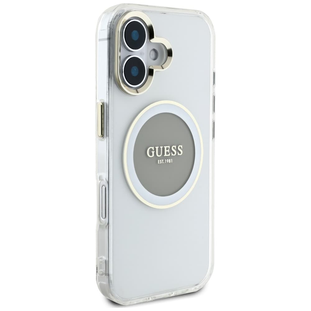 Guess IML Metal Colored Circle MagSafe GUHMP16SHTDRCEDG iPhone 16 šedá - náhled 4