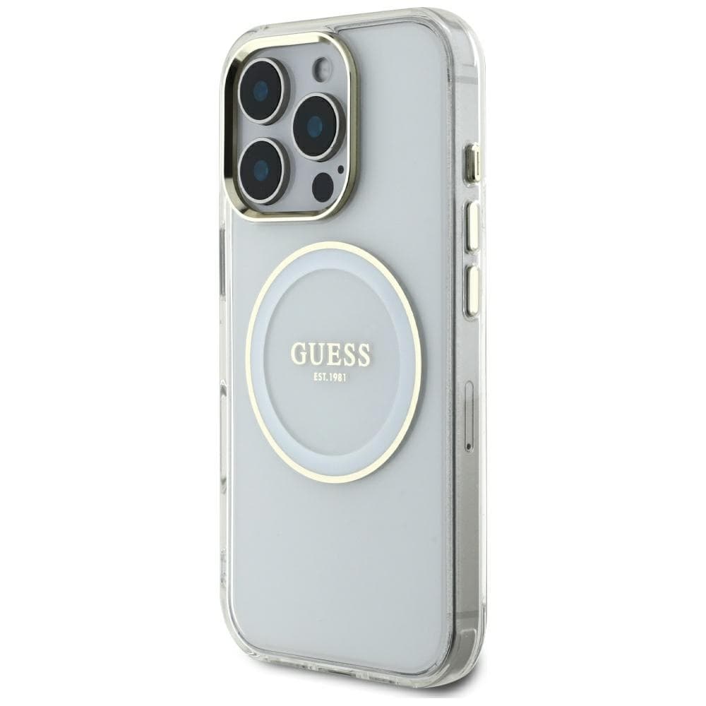 Guess IML Metal Colored Circle MagSafe iPhone 16 Pro Max bílá - náhled 4