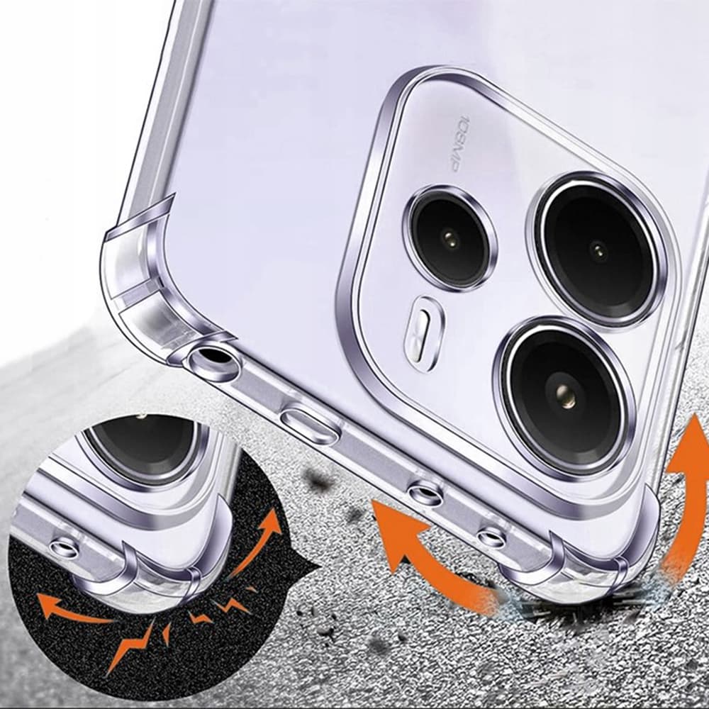 Techsuit Shockproof průhledný silikon pro Xiaomi Redmi Note 14 4G Standard průhledný - náhled 4