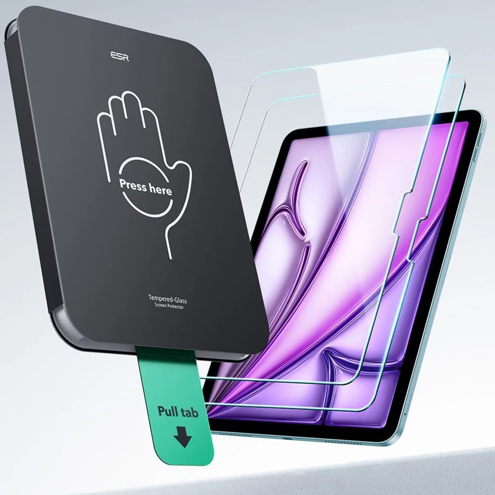 ESR Temperované sklo na displej UltraFit Tray (2 ks) iPad Air 11 (2024/2025) průhledné - náhled 4