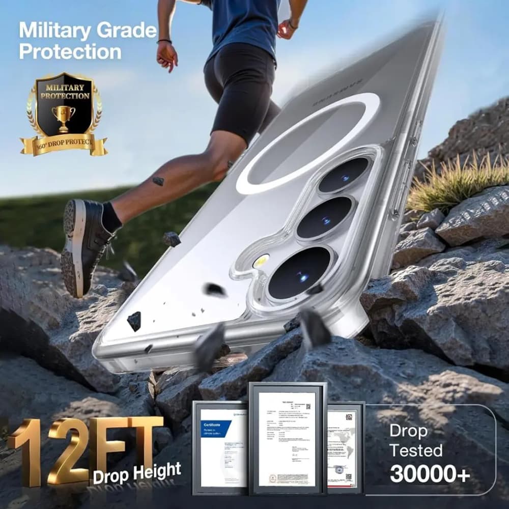 Torras Guardian Magnetic Series Samsung Galaxy S25 Plus průhledný - náhled 4