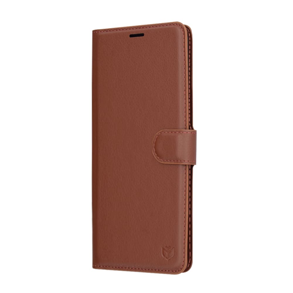 Kožené pouzdro Techsuit pro Xiaomi Redmi Note 14 Pro 4G hnědé - náhled 4