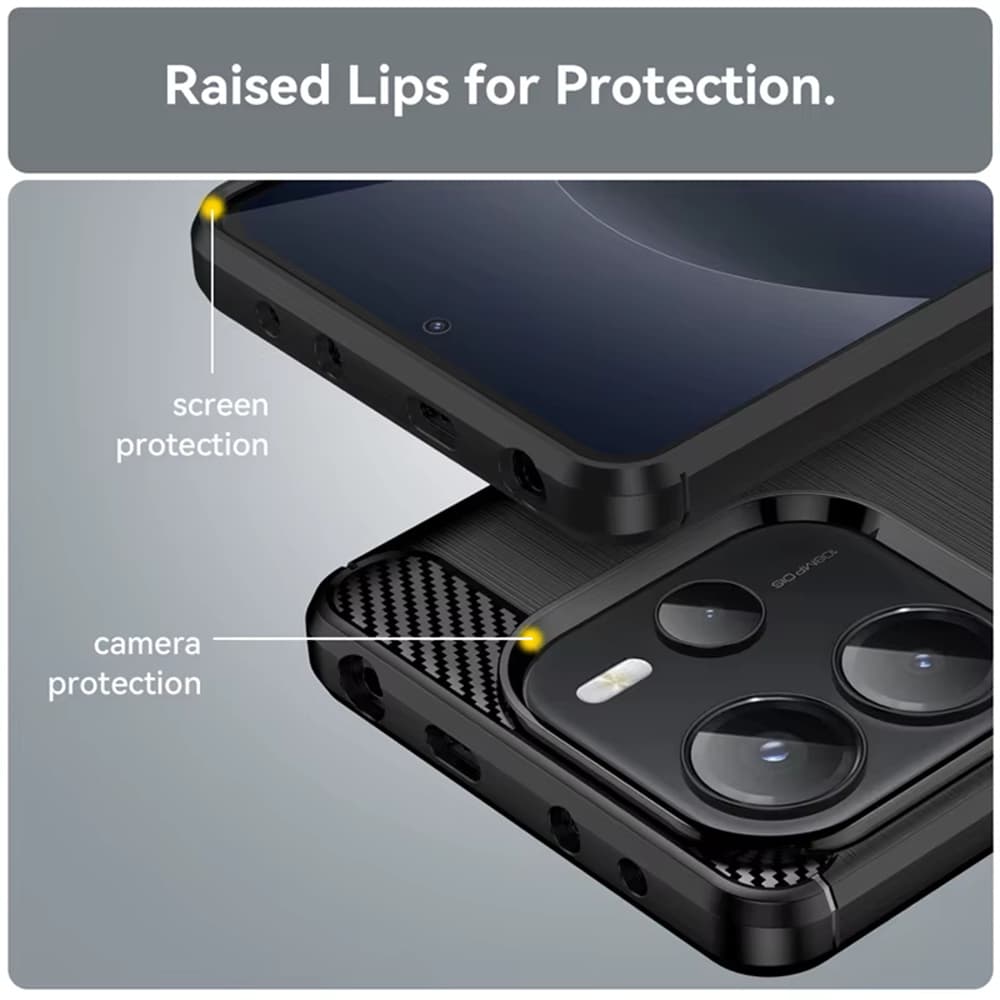 Pouzdro Techsuit Carbon Silicone pro Xiaomi Redmi Note 14S černé - náhled 4