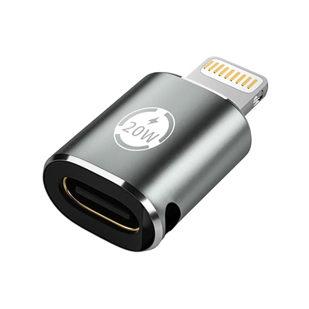 Techsuit Premium OTG Adaptér TitanCoreX (A11) Type-C na Lightning 3A šedý - náhled 4