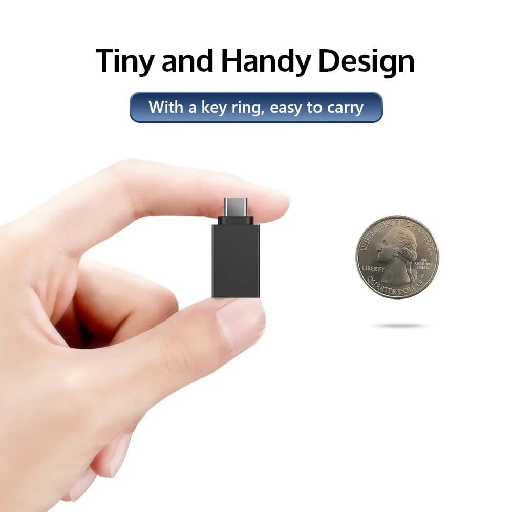 Techsuit 2 ks OTG adaptérů DuoVoltX A13 USB na Type-C 3A 5Gbps šedá - náhled 4