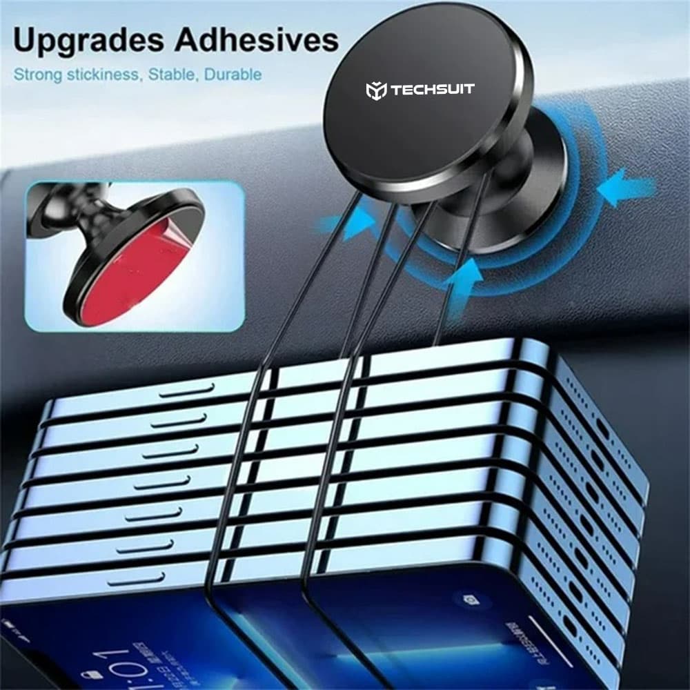 Techsuit Car Holder TinyGrip S10 univerzální magnetický držák na mobil černý - náhled 4