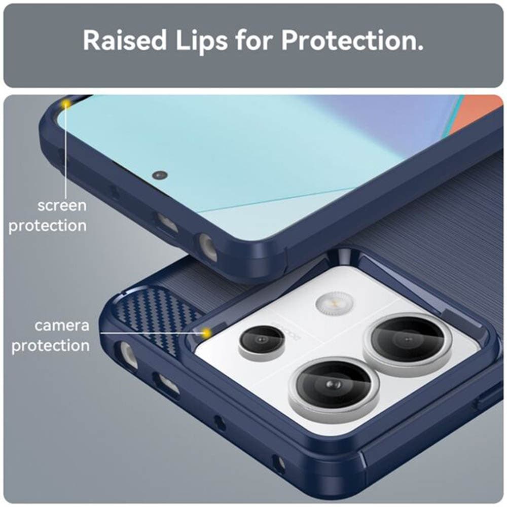 Techsuit Carbon Silicone pro Xiaomi Poco M7 Pro 5G černý - náhled 4