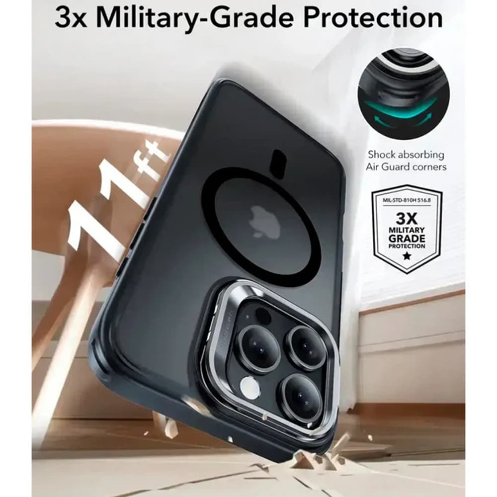 ESR Classic Hybrid HaloLock Kickstand pro iPhone 16 Pro Max v matné černé - náhled 4