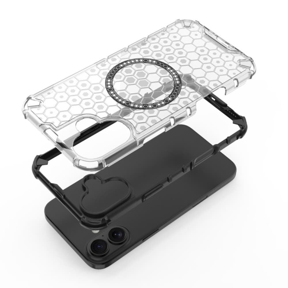 Techsuit HoneyComb Shield MagSafe pro iPhone 16 černý - náhled 4