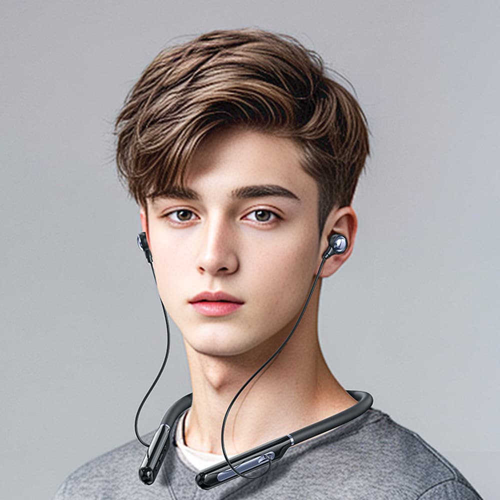 Acefast Bluetooth sluchátka N5 za krk černá - náhled 4