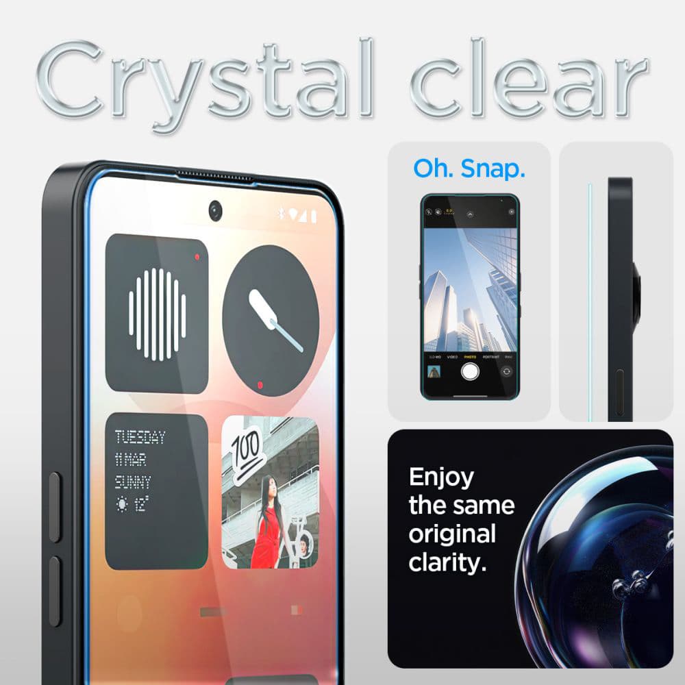 Spigen Glas.tR EZ-FIT Nothing Phone (3a) / (3a) Pro Čirý - náhled 4