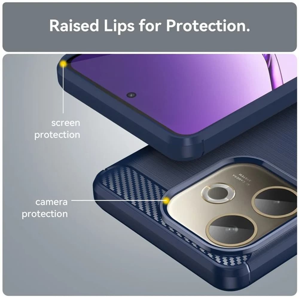 Techsuit Carbon Silicone pro Oppo A5 Pro 4G A5 Pro 5G modrý - náhled 4
