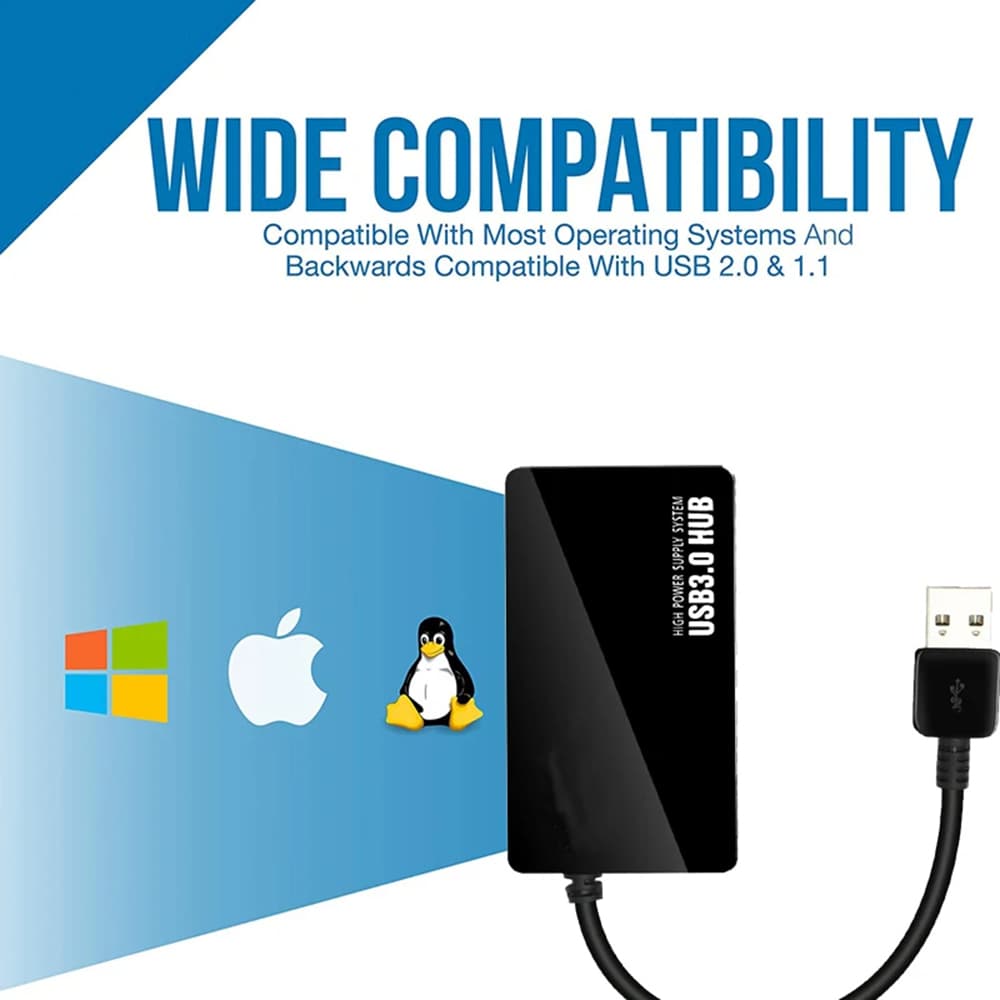 Techsuit Docking Station QuantumNode 4 v 1 H15 USB na 4x USB 3.0 ABS černá - náhled 4