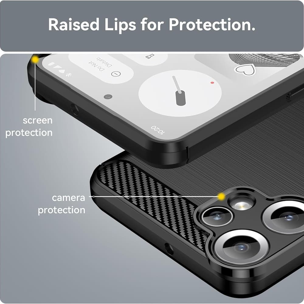 Telefon Nothing CMF Phone 2 Pro černý silikonový obal Techsuit Carbon - náhled 4