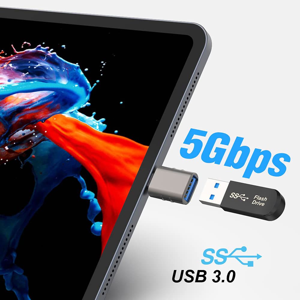 Techsuit Premium OTG Adaptér SlateVolt (A10) USB 3.0 na Type-C šedý - náhled 4
