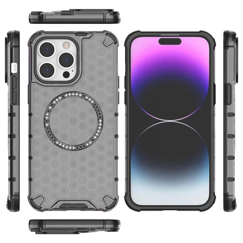 Techsuit HoneyComb Shield MagSafe pro iPhone 14 Pro černý - náhled 4