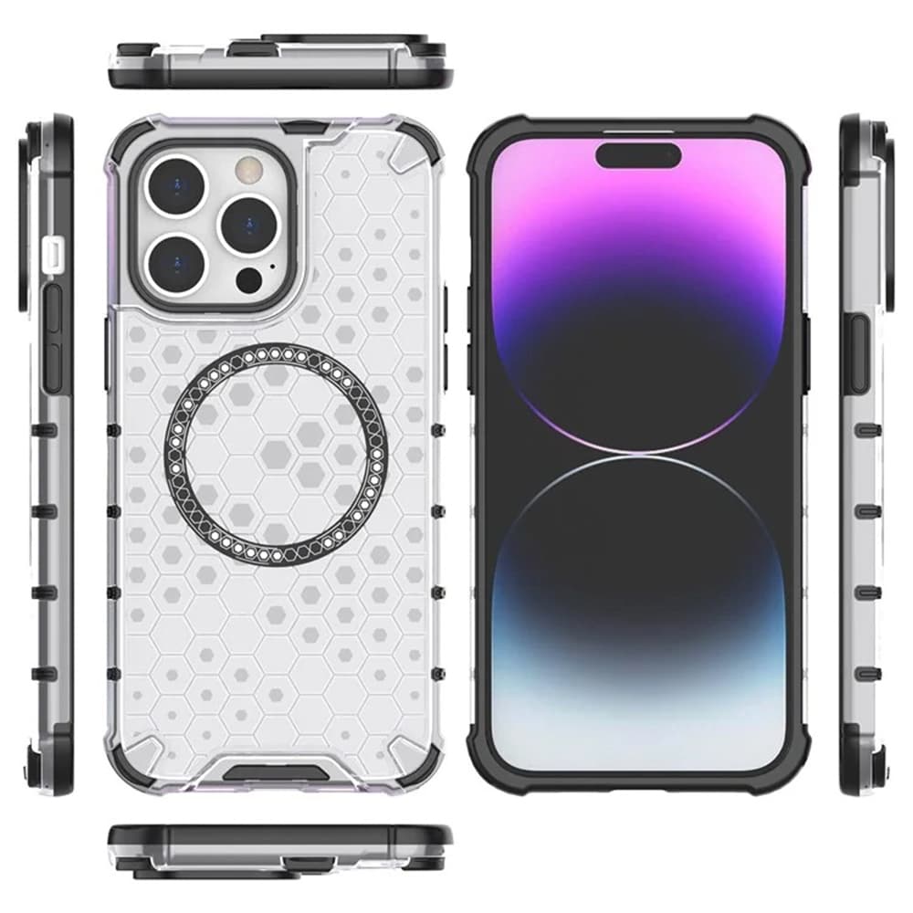 Techsuit HoneyComb Shield MagSafe pro iPhone 14 Pro bílý - náhled 4