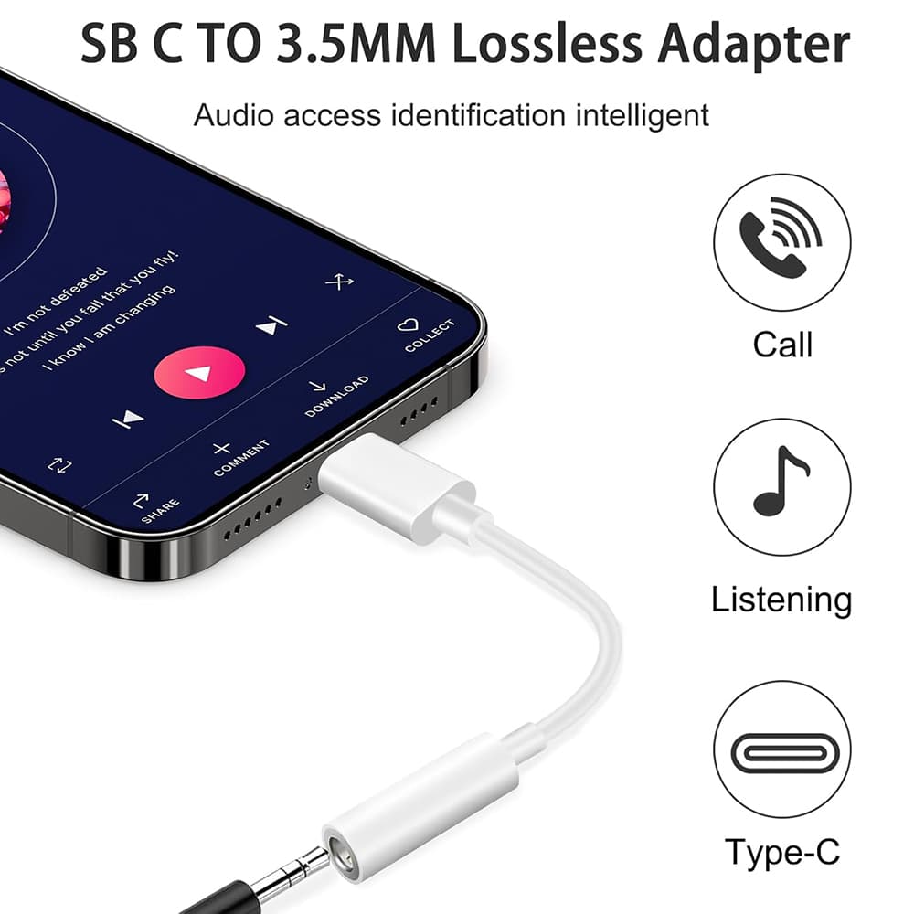 Techsuit 2 ks adaptér MusicBox AC18 Type-C na 3.5mm Jack bílý - náhled 4