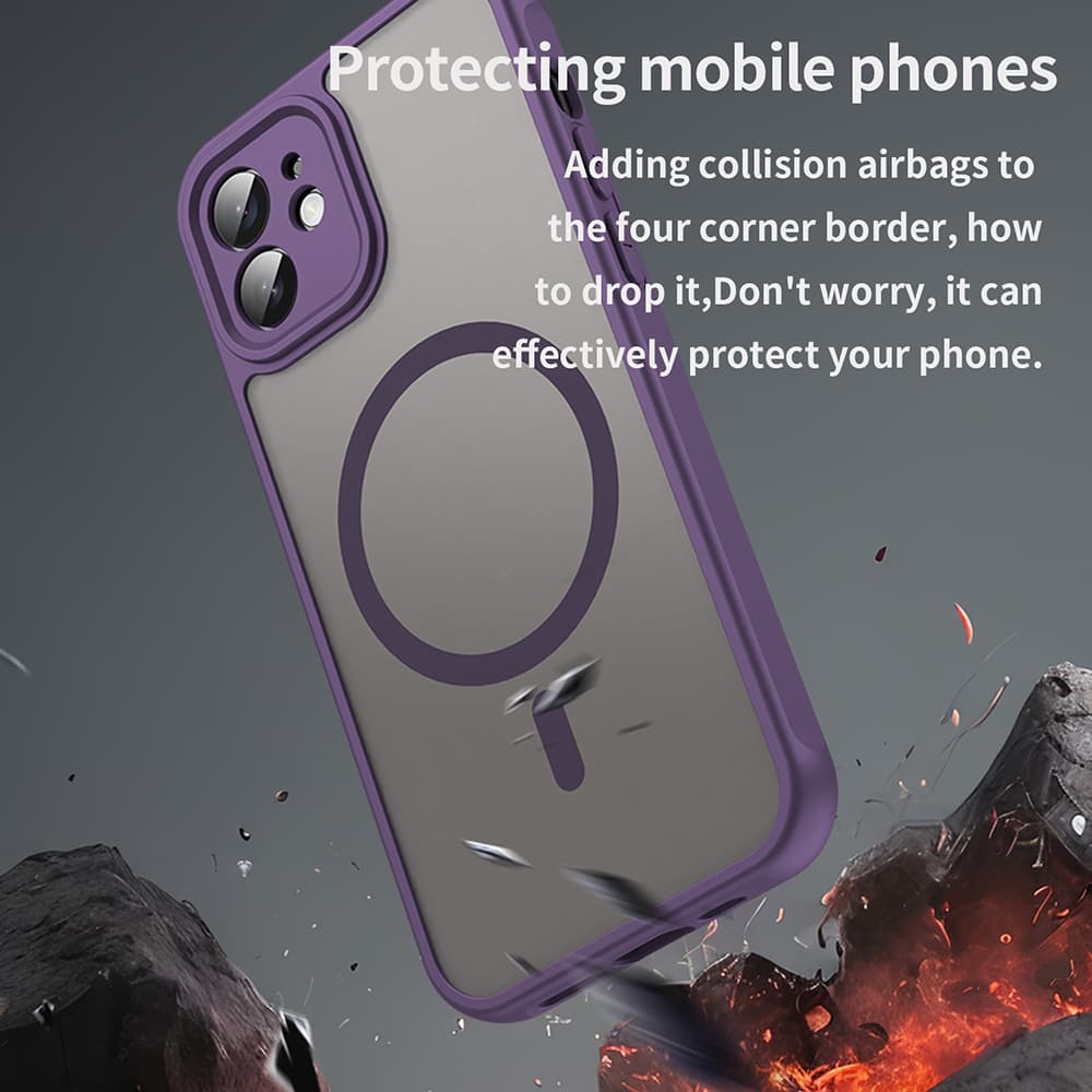 Techsuit HaloFrost II MagSafe pro iPhone 12 fialová - náhled 4