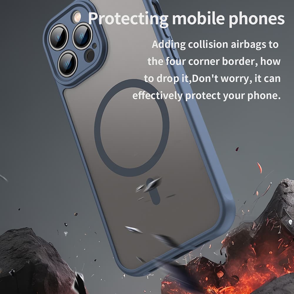 Techsuit HaloFrost II MagSafe pro iPhone 13 Pro Max v námořnické modré - náhled 4
