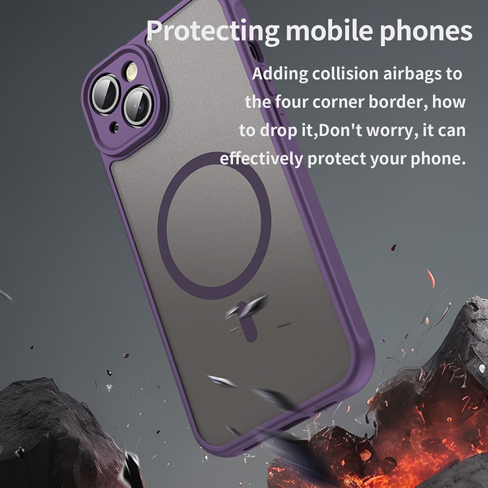 Techsuit HaloFrost II MagSafe pro iPhone 14 fialová - náhled 4