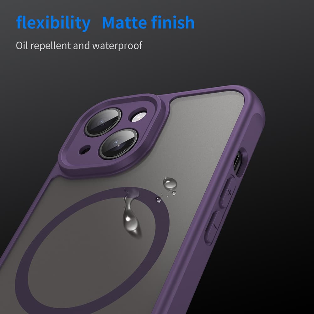 Techsuit HaloFrost II MagSafe pro iPhone 15 fialová - náhled 4