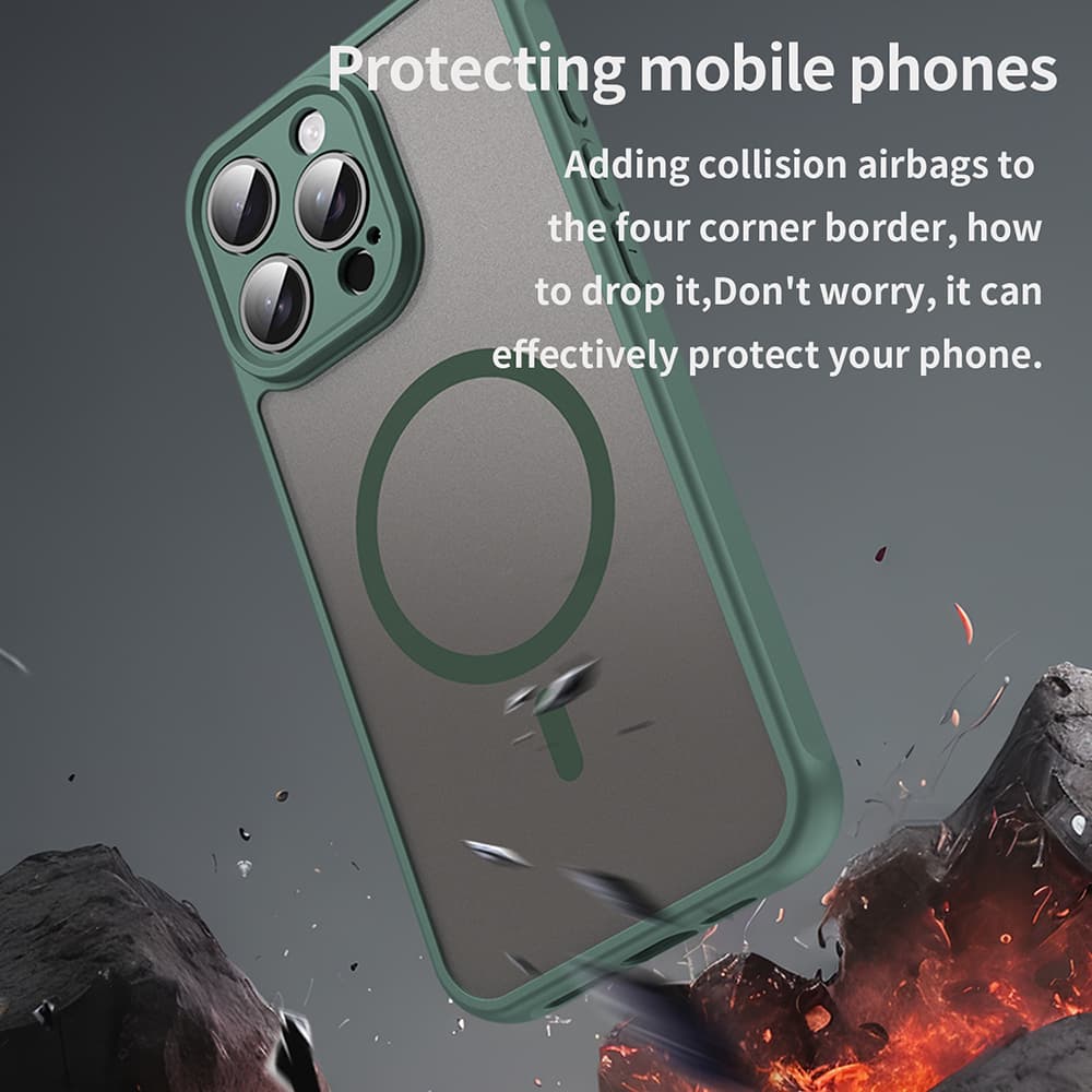 Techsuit HaloFrost II MagSafe pro iPhone 15 Pro zelená - náhled 4
