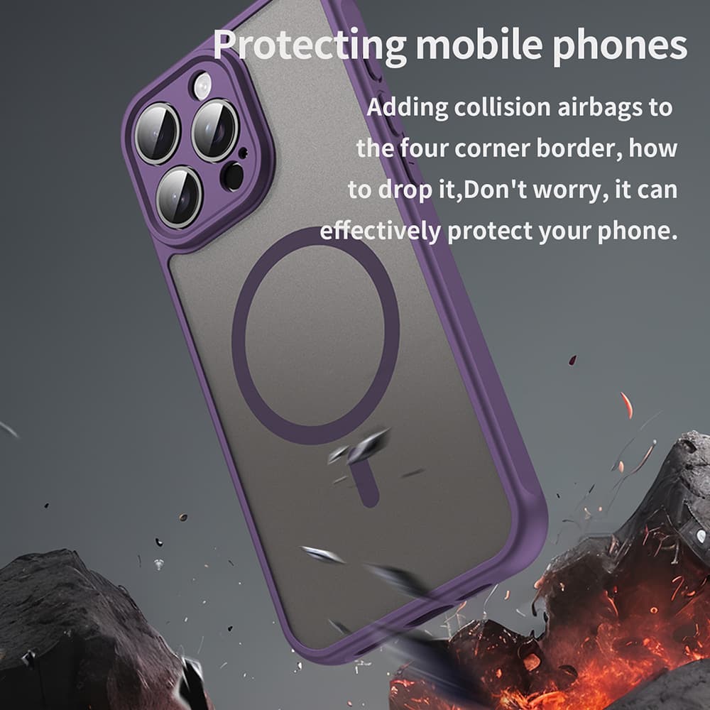 Techsuit HaloFrost II MagSafe pro iPhone 15 Pro fialová - náhled 4