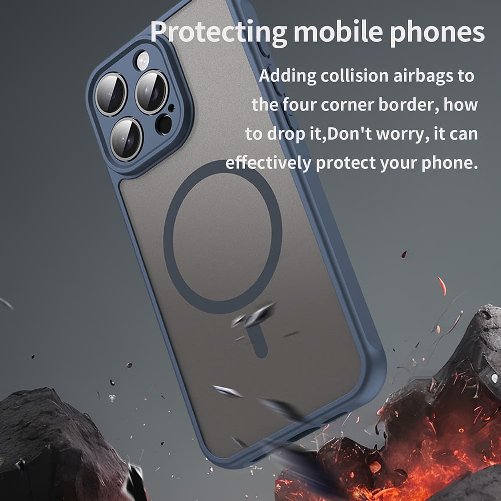 Techsuit HaloFrost II MagSafe pro iPhone 15 Pro Max v námořnické modré - náhled 4