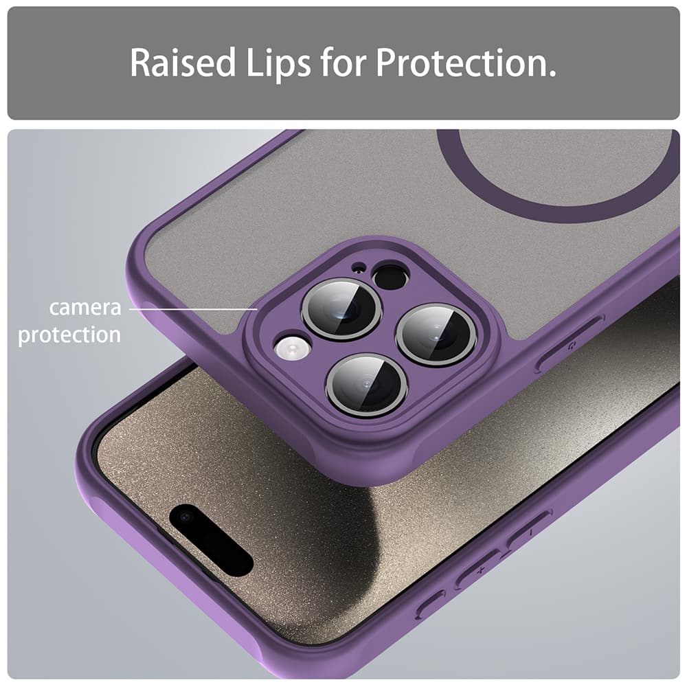 Techsuit HaloFrost II MagSafe pro iPhone 15 Pro Max fialová - náhled 4