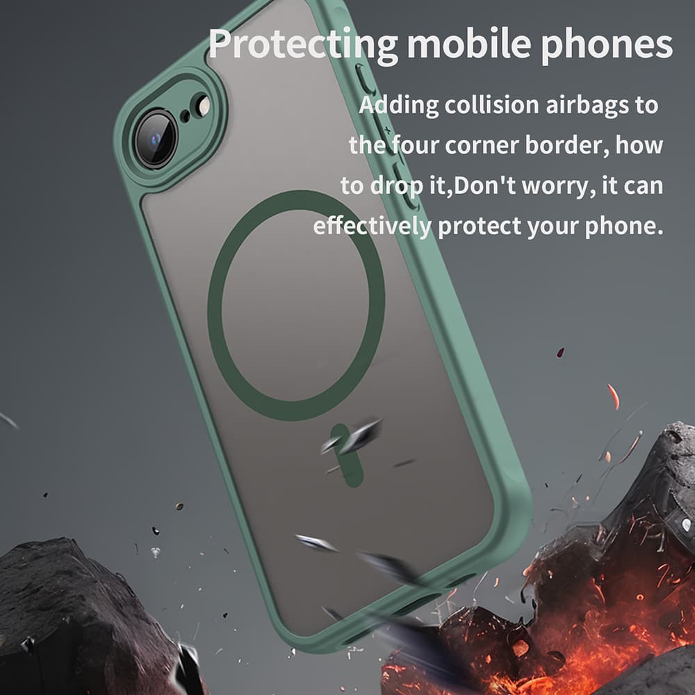 Techsuit HaloFrost II MagSafe pro iPhone 16e zelený - náhled 4