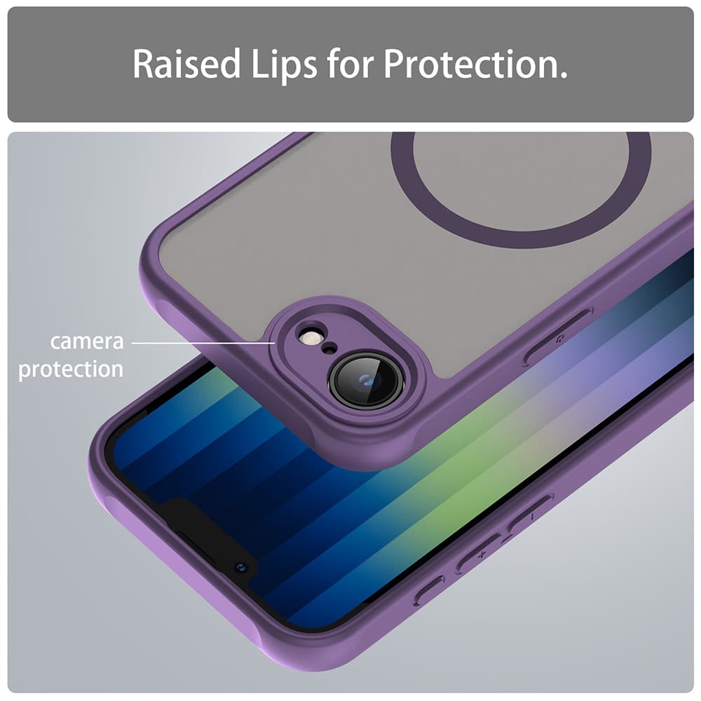 Techsuit HaloFrost II MagSafe pro iPhone 16e fialová - náhled 4