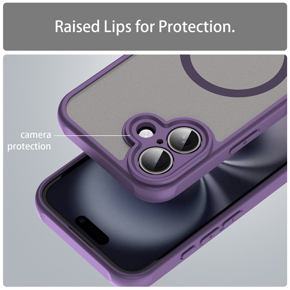 Techsuit HaloFrost II MagSafe pro iPhone 16 fialová - náhled 4
