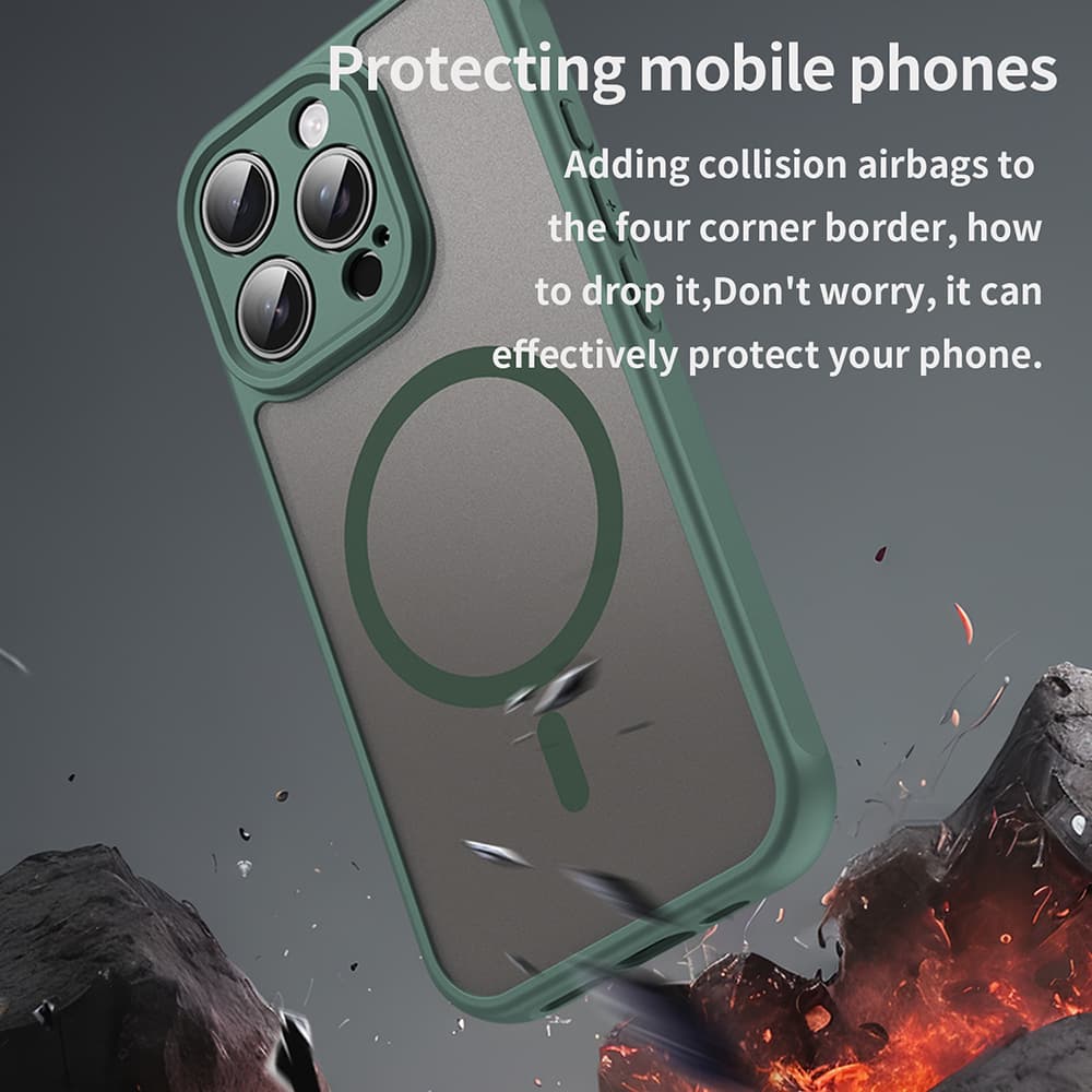 Techsuit HaloFrost II MagSafe pro iPhone 16 Pro zelený - náhled 4